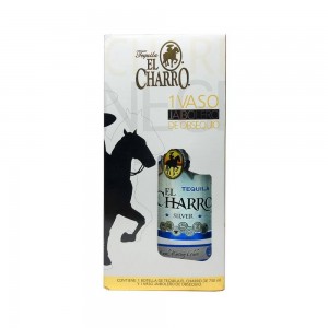 Kit Tequila El Charro Silver 750 ml + 1 Copo