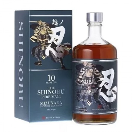 Whisky Shinobu Mizunara Pure Malt 10 Anos 700ml - Whisky Japonês