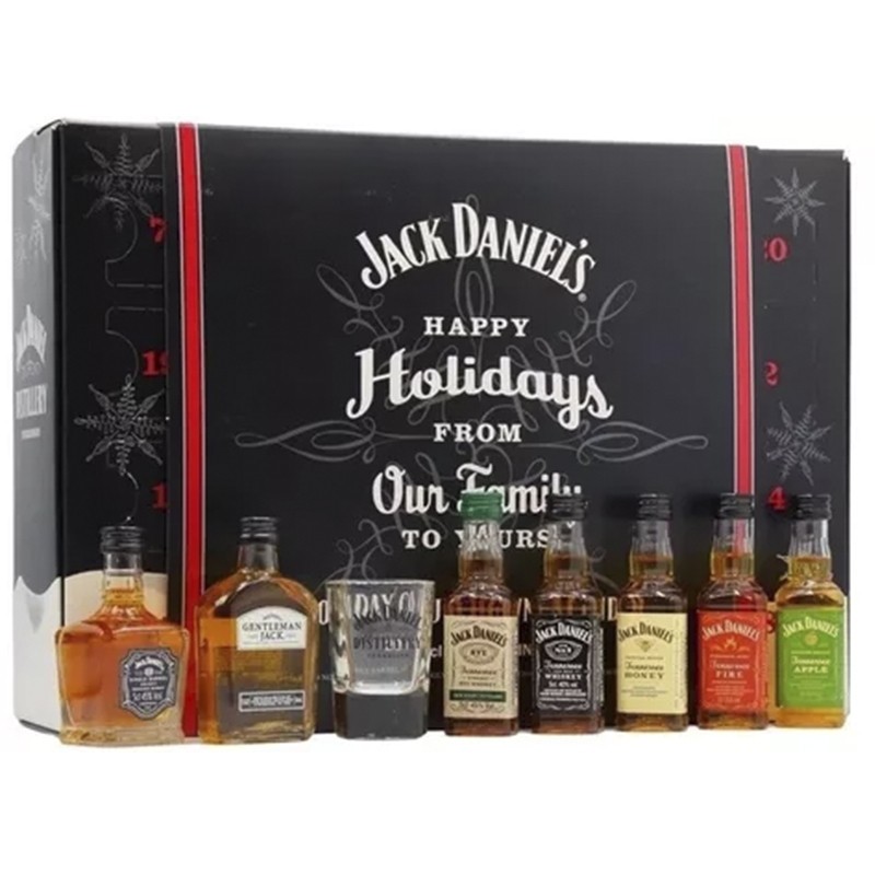 Whisky Jack Daniels Calendar Kit 20 x 50ml + 4 Copos na Bebida Online